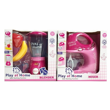 Play at Home Blender and Mixer Kitchen Appliance Playset Bundle Cake Mixer Light and Sounds Toy Set for (Best Appliance & Kitchens Rutland Vt)