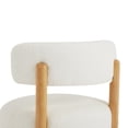 thumbnail image 2 of ROOMARK Modern Farmhouse Armless Chair, Wooden Base Featuring Thatched Roof Rod Design, Cozy Upholstered Chair for Living Room or Bedroom, 2 of 9