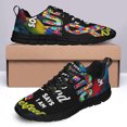 thumbnail image 4 of Autism Awareness God Says I Am Perfect Shoes for Men Women Running Shoes Lightweight Walking Sneakers Mesh Athletic Sport Shoes Black Size 4.5, 4 of 5
