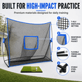 thumbnail image 5 of YUNIC Golf Net, 10 ft x 7 ft Golf Practice Net With Tri-Turf Mat and Target Chipping Pocket for Backyard Driving Chipping Swing Training, Indoor & Outdoor Portable Golf Training Aid Net, 5 of 8