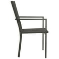 thumbnail image 4 of vidaXL Patio Chair Outdoor Seating Patio Furniture Textilene and Steel Black, 4 of 7