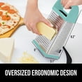 thumbnail image 6 of GORILLA GRIP Cheese Grater, BPA Free Stainless Steel Box Graters, Cheeses and Veggie Shredder, Mint, 6 of 10