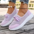 thumbnail image 4 of Zapatillas planas transpirables de malla tejida para mujer, zapatos casuales antideslizantes de moda para caminar, mocasines cómodos de suela suave sin cordones, zapatillas de tenis, 4 of 4