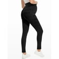thumbnail image 4 of Women'S Maternity Jeans over Belly Skinny Stretchy Denim Pants Comfy Slim Pregnancy Pants Black L, 4 of 5