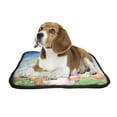thumbnail image 2 of PKQWTM A Cute Bunny Hill Easter Eggs Pet Dog Cat Bed Pee Pads Mat Cushion Potty Dogsblankets Crate Bed Kennel 14x18 inch, 2 of 3