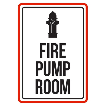 Fire Pump Room Red Black And White Business Commercial