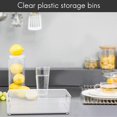thumbnail image 2 of 2 Pcs Refrigerator Organizer Bins, Clear Stackable Plastic Food Storage Rack with Handles for Pantry, 2 of 5