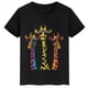thumbnail image 4 of Ropa infantil con estampado de jirafa, camiseta de algodón de manga corta con dibujos animados para niños y niñas, camisetas deportivas de verano, 4 of 5