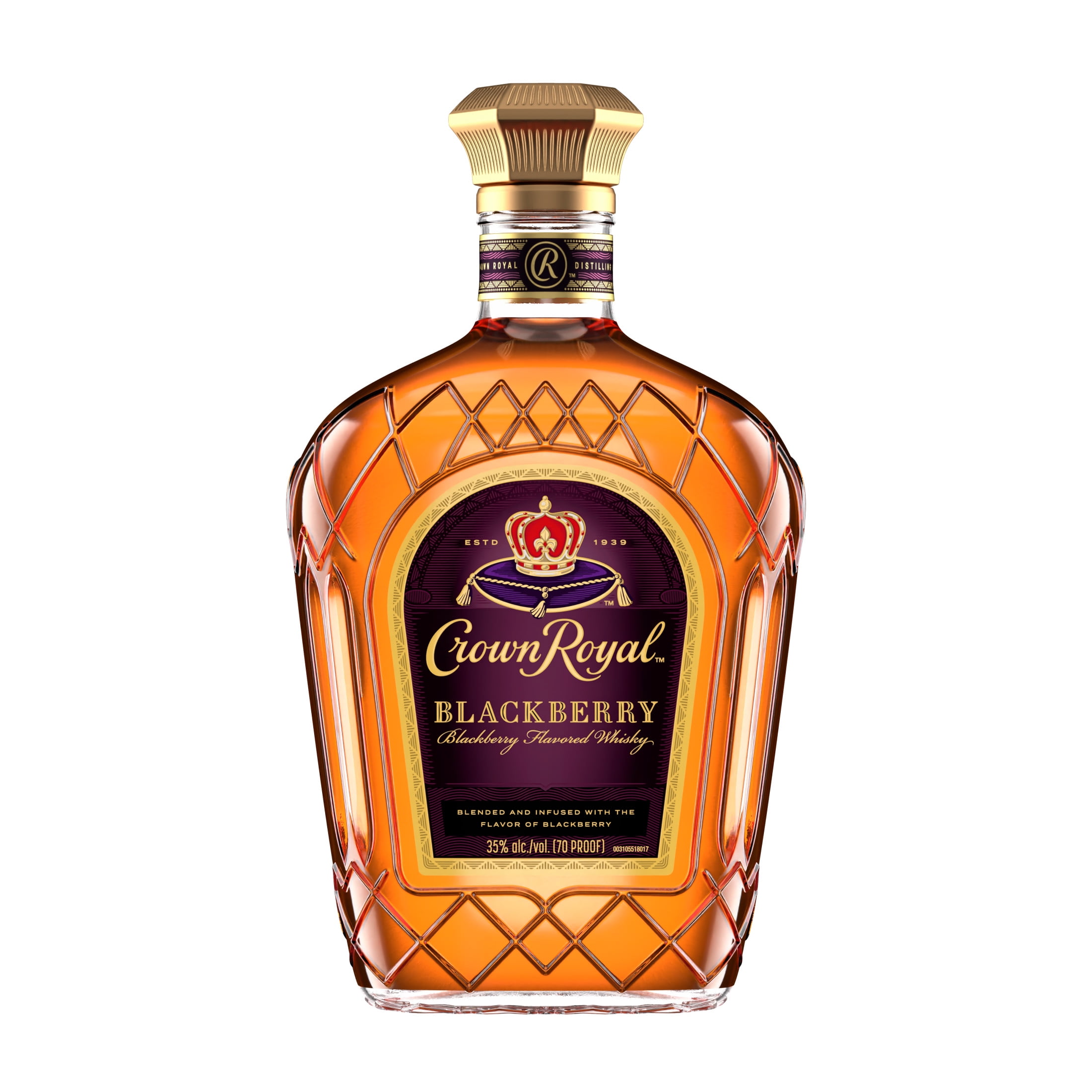Crown Royal Blackberry Flavored Whisky, 750 ml, 35% ABV