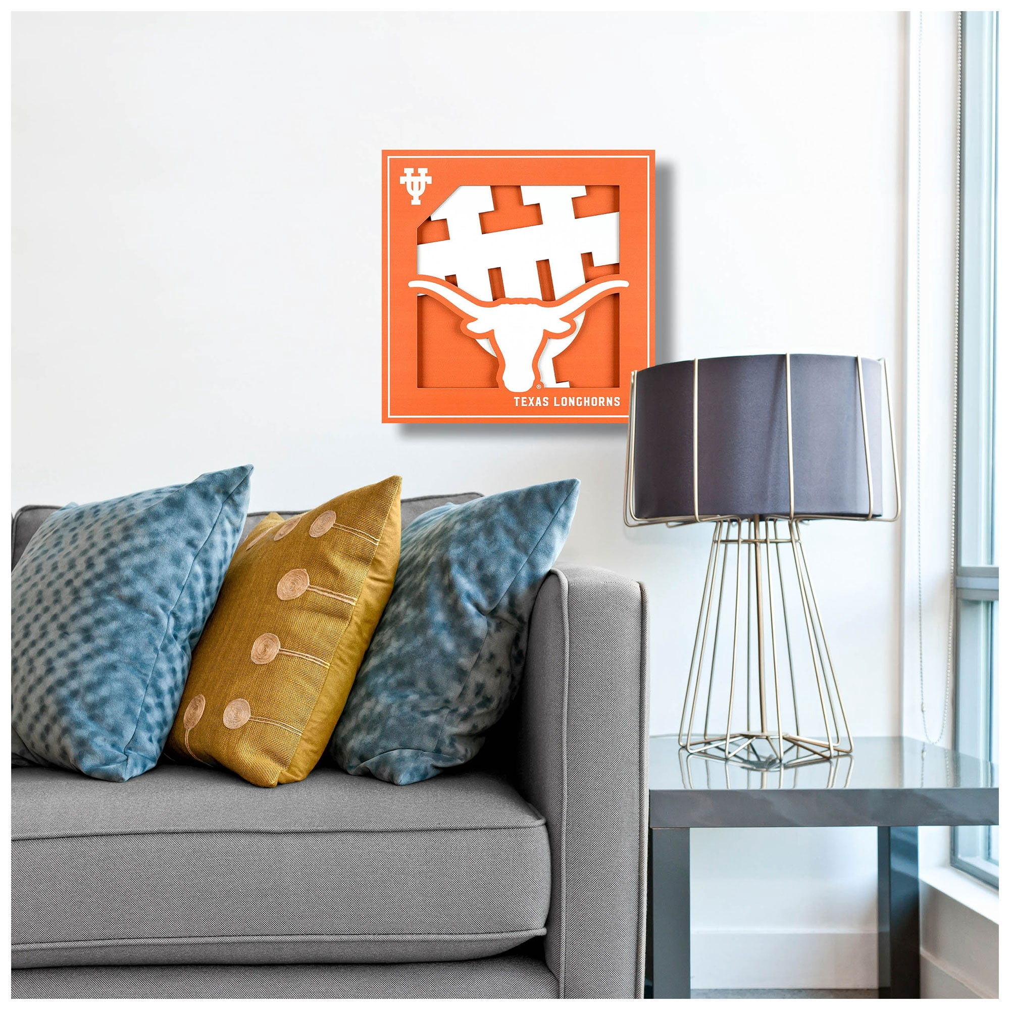 Texas Longhorns 12'' x 12'' 3D Logo Wall Art