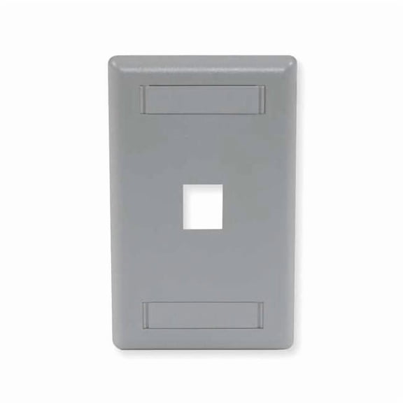 Hubbell Premise Wiring Wall Plate,1 Port IFP11GY
