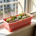 thumbnail image 5 of CPHDW7 Window Planter, Rectangular Resin Flower Pot with Crack-Resistant Thickened Edge, Versatile Garden Trough for Indoor Outdoor Plants, 5 of 6