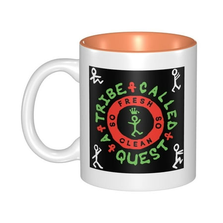 

A Tribe Called Quest Ceramic Mug For Men And Women Cute Coffee Water Mug Cup For Christmas Holiday Unique Design With Handle For Home Office Decorative Coffee Tea Cup For Women Men 11 Oz Orange