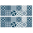 thumbnail image 1 of Queilt (Blue)24PCS Tile Sticker, Self-Adhesive Sticker Wallpaper Heat Resistant Waterproof Backsplash for Kitchen Bathroom Mosaic Stick, 1 of 3