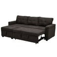 thumbnail image 5 of Naomi Home Perry Modern Sectional Sofa with Storage Chaise-Color:Espresso,Fabric:Velvet, 5 of 10