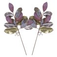 thumbnail image 2 of Vickerman 36" Plum Stone Magnolia Leaf Artificial Christmas Spray. Includes 2 sprays per pack., 2 of 2