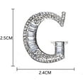 thumbnail image 3 of LINLIN Crystal Letter Brooches, 26 Letters Pins Brooches Silver Plated Metal Broaches Pins Clear Crystal Initial Breast pin for Women, 3 of 8