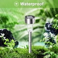 thumbnail image 6 of Fohil 10 Pack Solar Pathway Lights Outdoor, Waterproof Solar Garden Lights LED Stainless Steel Solar Lights for Walkway Path Driveway Patio Yard Lawn Decor Cool White, 6 of 6
