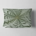 thumbnail image 2 of Designart Symmetrical Light Green Fractal Flower - Floral Throw Pillow - 12x20, 2 of 5