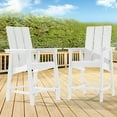 thumbnail image 2 of CHYVARY 1 Peak Patio Adirondack Chair Plastic Single Chairs, Bar-Style Chair Fire Pit Outdoor Lounge Chair for Backyard Deck,White, 2 of 8