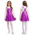 thumbnail image 1 of RUNQHUI Robe Évasée pour Filles Fête d'Anniversaire Robe à Bretelles Jupe Plissée Vêtements de Carnaval Violet 6, 1 of 6