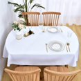 thumbnail image 3 of Oval Tablecloth 60 x 102 Inch Washable Fabric Table Cloth Solid White Table Cover for Dining Wedding Party Banquet Tabletop Decoration, 3 of 6