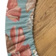 thumbnail image 5 of Ambesonne Vintage Fitted Round Tablecloth, Butterfly Retro Flowers Art, 36"- 40" Diameter, Pale Teal Umber and Salmon, 5 of 5