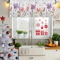 thumbnail image 5 of Watercolor Flowers Curtain Valances for Windows, Kitchen Valance Window Treatments Panel 2 Pack, Botanical Floral Herb Butterfly Rod Pocket Short Curtains for Bathroom Bedroom 60 x 18 Inch, 5 of 8