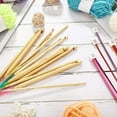 Lizheee Embroidery Thread And Set 23 Pieces Tunisian Crochet Hooks Set