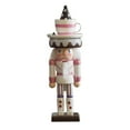 thumbnail image 2 of Christmas Nutcracker Ornament Crafts Puppet for Christmas Party Home Desktop White, 2 of 8