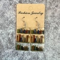 thumbnail image 1 of Fiudx Pendientes de Libro, Elegantes Accesorios para Profesores, Ligeros y de Estilo Literario, Diseño Seguro de Acero Inoxidable, Regalo para Amantes de La Lectura, Perfectos para Amantes de Los Lib, 1 of 7