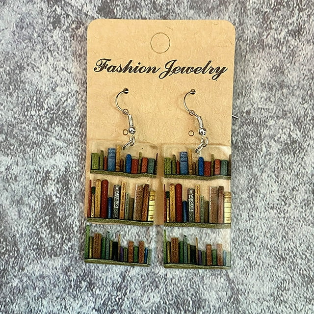 Fiudx Pendientes de Libro, Elegantes Accesorios para Profesores, Ligeros y de Estilo Literario, Diseño Seguro de Acero Inoxidable, Regalo para Amantes de La Lectura, Perfectos para Amantes de Los Lib