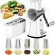 thumbnail image 1 of Rallador de Verduras, 5 en 1 Rallador Rotativo de Queso y Verduras, Picadora de Verduras, Cortador y Rebanador de Acero Inoxidable con Tambor Giratorio para Cocina, Ideal para Frutas, Nueces, y Más, 1 of 5