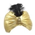 thumbnail image 2 of Unisex Sultan Turban Hair Cover Headwear Bufanda Sultan Indian Pre Atado Nudo Hombres Sultan Costume Hijab plisado Indian Cap Headscarf Fernando Turbante Elástico, 2 of 8