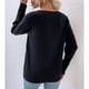 thumbnail image 3 of Mujeres V Cuello Criss Cross Otoño Suéteres Camisas Moda Punto Jersey Casual Manga Larga Tops, 3 of 5