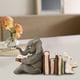 thumbnail image 5 of Estatua de lectura de y conejo moderno, adornos artesanales, de animales de resina para sala de ,, 5 of 8