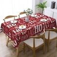 thumbnail image 2 of HOHOHO Snowflakes Tablecloths Red Christmas Polyester Rectangle Table Cloth Washable Seasonal Tabletop for Kitchen Dinning Party Outdoor Picnic 60 x 84 Inch Tablecloths, 2 of 6