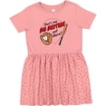 thumbnail image 3 of Inktastic That's My Big Brother out There- Baseball Girls Toddler Dress, 3 of 5