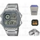 thumbnail image 3 of Reloj Casio Ae1200 Metal Mapa Mundial Full Correa Plateado Bisel Plateado Fondo Gris, 3 of 7