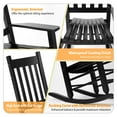thumbnail image 4 of NiamVelo Outdoor Solid Hardwood Porch Rocking Chair 243 lbs Capacity for Home Garden, Black, 4 of 8