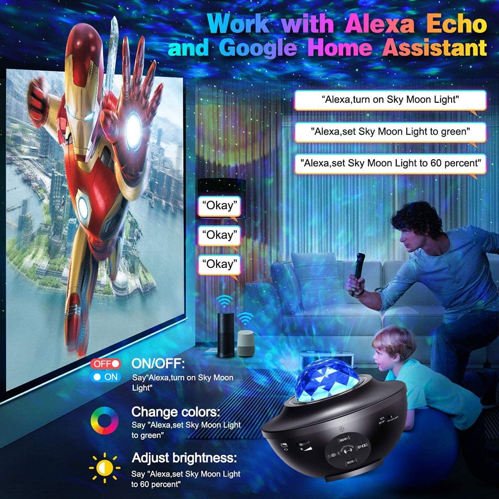 Ufo Led Galaxy Projector Ocean Wave Night Light With Bluetooth Speaker Remote Voice Control For Party Bedroom Decoration Lacoco Wifi Smart Star Projector Light 16m Color Galaxy Sky Lights For Gift Decorative Ufo Led Galaxy Projector Ocean Wave Night Light With Bluetooth Speaker Remote Voice Control For Party Bedroom Decoration Lacoco Wifi Smart Star Projector Light 16m Color Galaxy Sky Lights For Gift Decorative