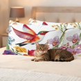 thumbnail image 3 of Hummingbird Pillow Covers 2 Pack Spring Pillowcase Waterproof Outdoor Throw Pillow Cover for Patio Balcony Rectangular Cushion 20”x12”, 3 of 9