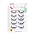 thumbnail image 2 of Kiss Looks So Natural Lashes Shy 5 pares (paquete de 6), 2 of 7