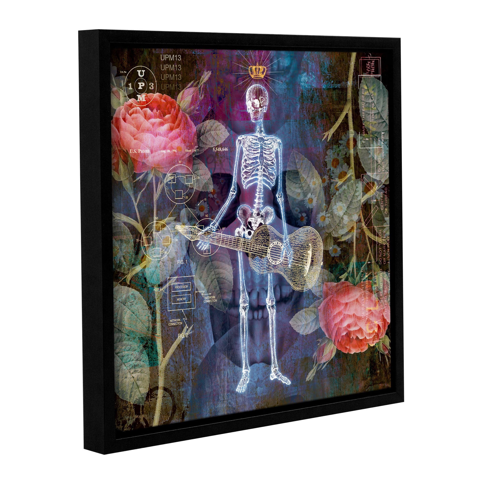 ArtWall Greg Simanson "Pats Mix 13 IV" Gallery-Wrapped Floater-Framed Canvas