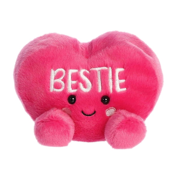 Aurora - Mini Pink Adorable Stuffed Animal - 5" Bestie Candy Heart - Palm Pals