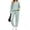 Mint Green, variant on UVN Two Piece Outfits for Women Long Sleeve Hoodies Tops And Pants Pajamas Sets Casual Fall Winter Lounge Set with Pockets