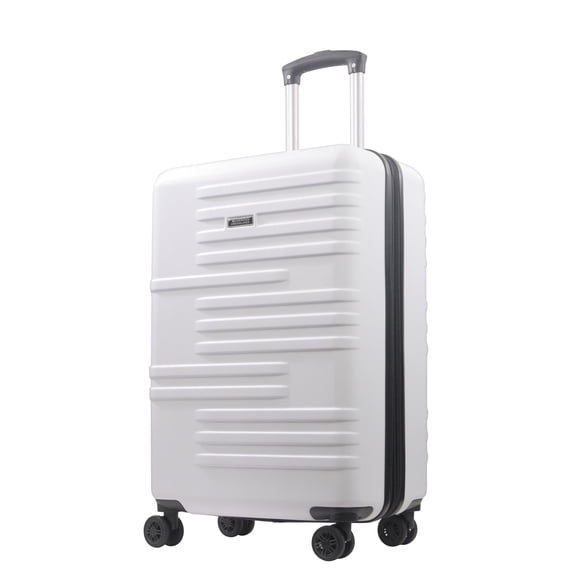 American Dreamliner 26.5 Inch Rolling Luggage, Hardshell Suitcase with Spinner Wheels, White