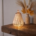 thumbnail image 2 of Yyuenw Rose Gold Glass Pumpkin Light, LED Timer Battery Operated Halloween Fall Decor, Mercury Glass Table Centerpiece for Home Mantel, 2 of 7