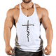 thumbnail image 3 of Camiseta sin mangas con capa Base y letras de Color sólido de verano para hombre, camiseta informal deportiva holgada al por mayor, 3 of 5