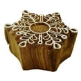 thumbnail image 2 of Wooden Stamp Indian Brown Textile Stamps Wood Printing Block Decorative Block, 2 of 3